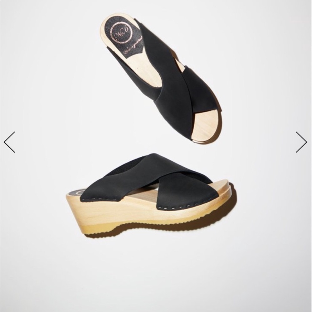 No. 6 Frida sandal clog - Midnight color in suede